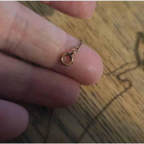 Vintage 14K GF Heart Diamond Pendant Necklace PPC 3d Raised Double Heart - Picture 3 of 11